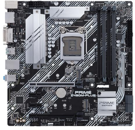 Motherboard Fit for ASUS Prime Z490M-PLUS for Intel Z490 LGA 1200 with I/O Back Plate Shield - Industrial Packaged，Non-Original Packaging