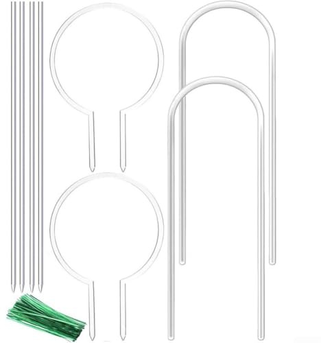 Effizientes Pflanzenstützsystem mit Acryl-Spalier, U-förmig, runde und gerade Designs für einfache Gartenarbeit (B)