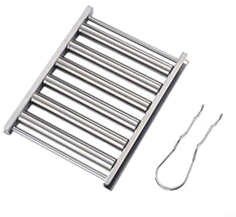 Gettimore Edelstahl Hotdog Roller Griller Wurst Roller Rack mit langem Griff für BBQ, Camping