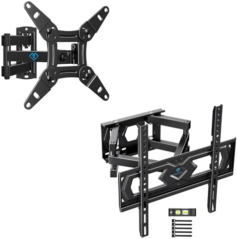 PERLESMITH Soporte TV Pared para 26-70 Pulgadas PSMFK4 & Soporte TV para 13-43 PSPISF1