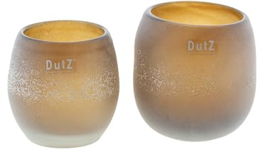 DutZ Collection Hurricane Diva| Abmer |Windlicht aus mundgeblasenem Glas | Vase, Übertopf (H 12 cm D 12 cm)