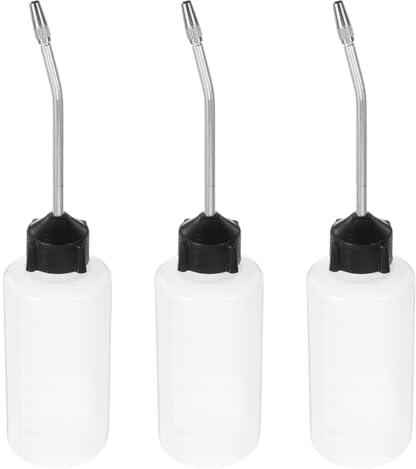 YOSADIER 3 Stück Nähmaschinenölspender mit Auslaufsicherem Eisenausgießer Kunststoff Ölflaschen (120 Ml) für Pflege von Nähmaschinen und Kleinmechanischen Geräten
