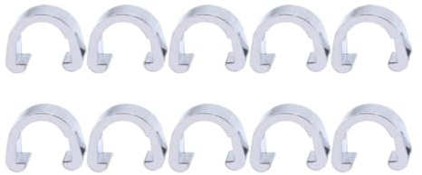 Operitacx Buckle Reusable C Shaped 10pcs Silver Aluminium Alloy Bike Cable Clips Lightweight Line Fixation Clamps for Mountain and Bmx for Bike Brake Line and Cable