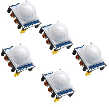 5Pcs High Sensitivity ABS Motion Detector HC SR501 PIR Motion Sensors Modules for Car Motorcycle Alarm Device Low Power Consumption Detector