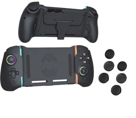 Wireless Controller for Nintendo Switch for 2 & for oled - Pro Gamepad with Dual Vibration Macro Programming Ergonomic Grip Black