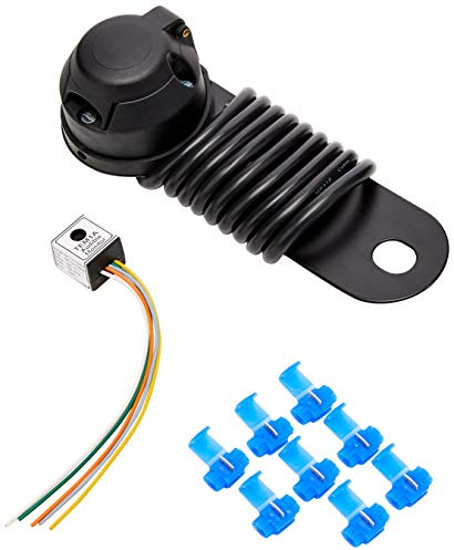 Maypole 12N Towbar Wiring Kit with Audible Relay 7 Pin Pre-Wired Socket | With 1.5 m Cable, Mounting Plate With Gasket and Fixings