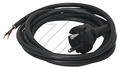 EGB Anschlussleitung H07RN-F 2x1mm² schwarz 5m