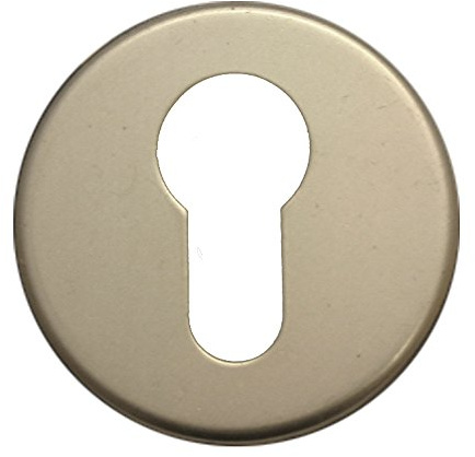 Alpertec aluminium PZ Rosette für Wohnungseingangstüren eloxiert, Durchmesser 52 mm, alu/silber, 40360090K2