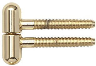 Einbohrband, 16 mm, mit Rundkopf, Stahl glanzvermessingt