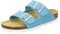 AFS-Schuhe 2100, Bequeme Damen Pantoletten echt Leder, praktische Arbeitsschuhe, Hausschuhe, Handmade in Germany (42 EU, Türkis)