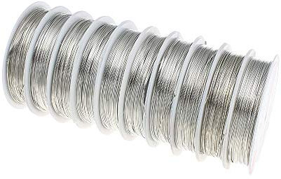 5,5 meter KUPFERDRAHT 0,5mm Silber Lackdraht Basteldraht SCHMUCKDRAHT Silberdraht Kupfer Draht Bastelschnur Kupferfaden Schmuckband C258
