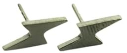 Edelstahl Ohrstecker Blitz Pfeil Donner Gewitter geometrisch Stecker schwarz Juvelato