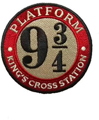 Wizard Potter Hokvarts Train Platform 9 3/4 Patch 3 inches Iron on Embroiderer Patch