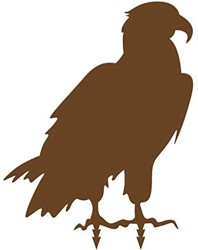 Bellissa Diverse Deko Rost-Figuren Tiere – Lebensgroße Dekotiere Gartenstecker Zaun Corten Edelrost Adler 50 x 40 x 0,2 cm