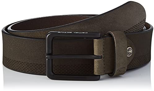 camel active Herren Gürtel aus Nubukleder Hellbraun, menswear-L