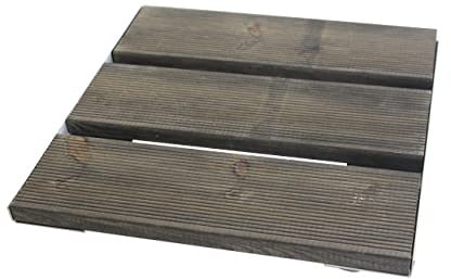 Pflanzenroller Exklusiv EH280 bis 280kg Blumenroller Untersetzer hochwertig (400x400mm, Teak)