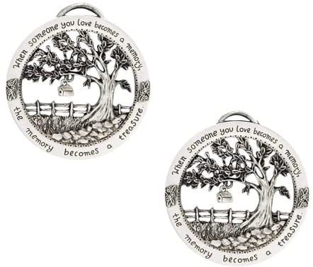 2 Pcs Christmas Tree Hanging Decor “When Someone You Love Becomes A Memory” Charms Pendants Merry Christmas Ornament