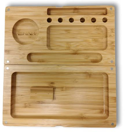 EKNA Rolling Box - Stash Box - Rolling Tray Set - Dreh Box - Misch Schale 22x12x4cm magnetisch Verschließbar - Grinder Box (Version 2)