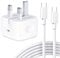 Charger for iPad Pro 20W USB C Fast Charger With 2M USB C Cable for iPad Pro 12.9/11 2018 to 2022, for iPad Air 10.9 Gen 4th/5th, for iPad Mini 6th, for iPad 10th Generation 2022 2021 2020 - White