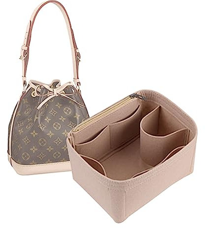 Lckaey Geldbörsen-Organizer-Einsatz für LV Noe BB Petit Noe NM Aufbewahrungstasche Organizer mit Reißverschlusstasche Y059khaki, klein