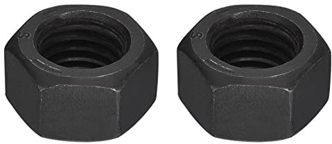 QUARKZMAN 5/8-11 Sechskant Muttern Karbonstahl Grad 8.8 Schwarz Oxide Sechseck Muttern für Schraube Bolzen Pack von 2