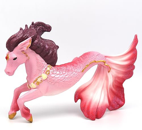 Doyomtoy Seepferdchen Elf Spielfigur Meeres Familie, Unterwasserpferd Mythische Pegasus Modell Magische Energie Kreatur Solide Farbige Seepferdchen