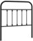 vidaXL Black Metal Headboard - 80 cm, Stylish Classic Design, Suitable for Bedroom, Steel Material, Sturdy Construction