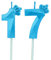 Geburtstagskerzen Zahlen 17 mit Krone，3D Kerzen Geburtstag für Kuchen geburtstagsdeko, Geburtstag Kerzen Zahlen, Geburtstagskerzen Kinder für Partys, Hochzeiten, Firmenfeiern, Jubiläen (Blau, #17)