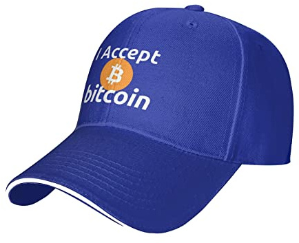 Oudrspo Ich akzeptiere Bitcoins, verstellbare Sandwich-Bill-Mütze, Baseballkappe, Trucker-Kappe