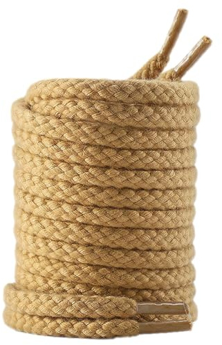 Anopo 2 Paia Lacci in Corda per Scarpe 6.5mm Lacci Rotondi in Cotone Lacci di Ricambio per Scarpe da Ginnastica Marrone 160cm