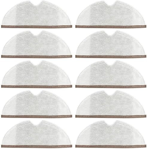INF Pack de 10 Almohadillas de mopa para Xiaomi Roborock S5/ S50/ S51/ S55/ S6/ S6 MAXV/ S5 MAX, Repuesto de Accesorios de Almohadillas de Tela para mopa