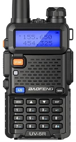 Baofeng UV-5R Walkie Talkie Dual Band 5W/8W VHF/UHF, Radio Bidireccional Ham, Transceptor Portátil FM, Caza, Alcance 16KM (5W | Cable DE PROGRAMACIÓN)