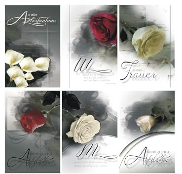 50x Trauerkarten mit Umschlag + 1x Bildmagnet! Beileidskarten Trauerkarte Beileidskarte Klappkarten Klappkarte Kondolenzkarten Trauer Karten Karte Kondolenzkarte 81-1879