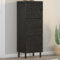 CCCINER Highboard 40x33x110 cm Massivholz Mango,Schwarzes Highboard aus massivem Mangoholz mit viel Stauraum für Dein Wohnzimmer
