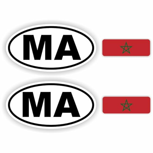 A, Autriche Set d'autocollants pour voiture (MA, Maroc)
