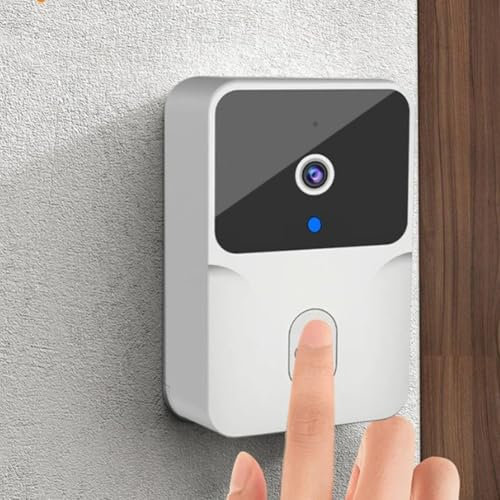 Campanelli video intelligenti, campanello video WiFi con fotocamera, video video HD Smart Videocitofono, citofono domestico bidirezionale, con controllo app, archiviazione cloud automatica (M8 bianco)