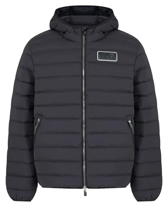 EA7 Emporio Armani Herren-Daunenjacke mit Kapuze aus technischem Stoff 6DPB16PNHAZ 8058997351881 -