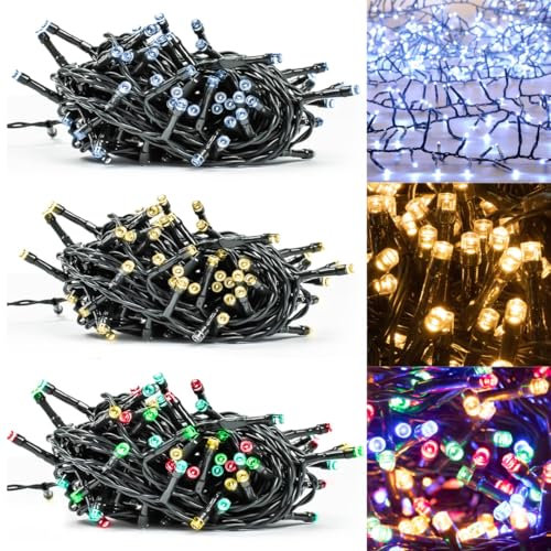 Daniel James 400 LED Christmas Tree Fairy Lights – 400 Cool White LED String Lights with 8 Modes & Timer - IP44 Battery Operated Rope Lights for Indoor & Outdoor with Memory - Cool White, 40.9m