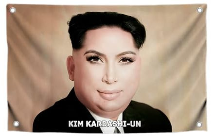 Kardishi-Un Kim-Polyester-Tapisserie-Flaggen mit 4 Ösen, lustige einseitige Flagge, Banner für College-Party, Innen- und Außendekoration, 90 x 150 cm