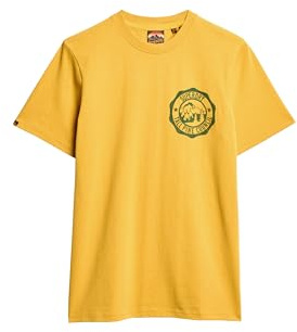 Superdry Damen Outdoor Oversize-T-Shirt mit Grafik Senfgelb Meliert XXL