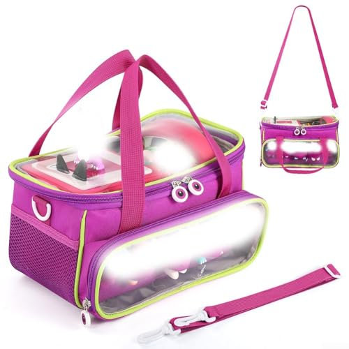 ZYWUOY Étui de transport pour kit de démarrage Toniebox, sacs de rangement portables en tissu avec poignée pour lecteur audio et accessoires (violet), violet