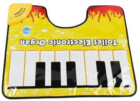 Toilettendecke, lustiger Piano Rug, Neuer Teppich, 59 x 45 cm, weicher Plüsch, rutschfestes Rückenteil, Größe, Bad, Dorm, Wohnung, Heimdekoration, Material: Stoff, PVC