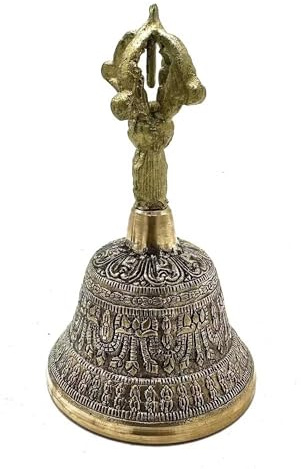 Tibetan Artisans Large Tingsha Bell, Brass, TTB-07, 7.5x13 cm, 275g