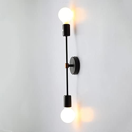 MEVZHH Wallps,2 Flames Wall Light Iron Lowall Sconce Lights E27 Decolightifixtures Industrial Retro Farmhouse Sconcesps for Barn Restaurant Hotel Hallway