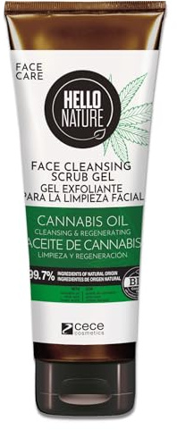 P-Beauty Gesichtspeeling mit Bio-Hanfsamenöl, veganes Peeling Gel für glatte & verfeinerte Haut - natürliche Gesichtsreinigung & Gesichtspflege gegen Unreinheiten, abgestorbene Zellen & Talg (125ml)