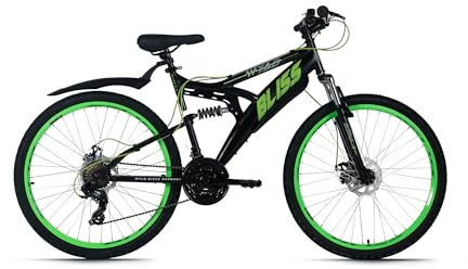 WYLD Mountainbike Fully 26'' Bliss 21 Gänge RH 47 cm (Schwarz-Grün)
