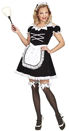 W WIDMANN MILANO Party Fashion - Kostüm Zimmermädchen, Kleid, Putzfrau, Dienstmädchen, Faschingskostüme