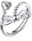 Flyow 925 Sterling Silber Schmuck Verstellbar Open Tier und Herz Ring für Damen und Mädchen (Libelle)
