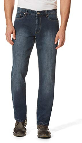 HERO by John Medoox Regular Straight Stretch 99% Baumwolle, 1% Elastan, deep blue used, W33/ L34