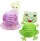 com-four® 2X Laterne mit Buntem Prinzessin und Frosch Motiv - Papierlaterne für Sankt Martin und Halloween - Martinslaterne für Kinder
